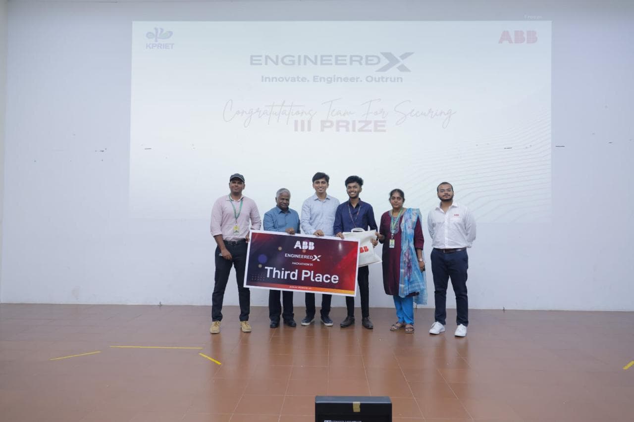 2nd Runner-Up, EngineeredX2025, ABB India